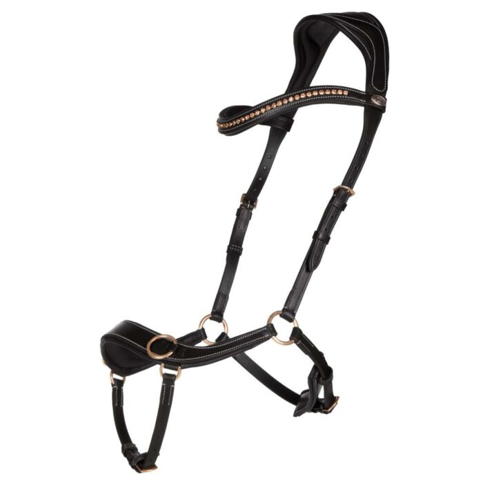 Gebisslos Trensenzäume QHP Anatomical Schwarz Full Gebisslos Trensenzäume QHP Anatomical Schwarz Full