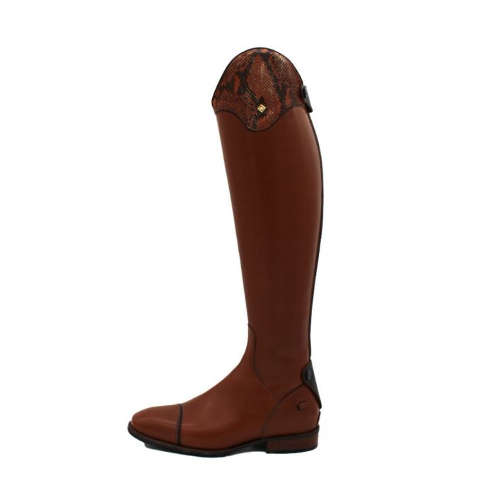 Reitstiefel DeNiro Ottaviano Erika Cognac mit Schlangenmuster 39 MA M Reitstiefel DeNiro Ottaviano Erika Cognac mit Schlangenmuster 39 MA M