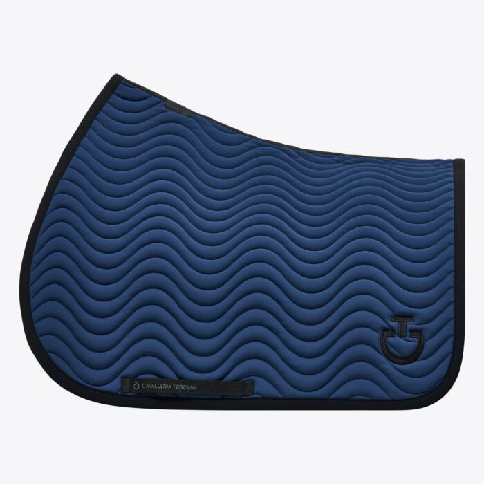 Zadeldekje springen Cavalleria Toscana Quilted Wave Blauw Full