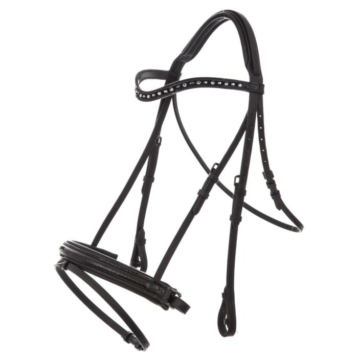 Trensenzäume Imperial Riding Di Layla Black-Black Croco Cob