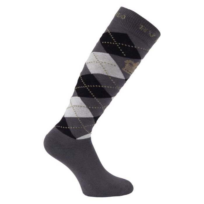 HV Polo Reitsocken Argyle Charcoal Black Taupe