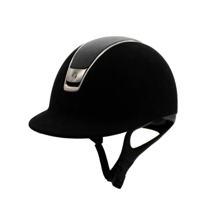 Reithelm Samshield Premium 2.0 Schwarz Leder mit Chrome Black – Größe L Reithelm Samshield Premium 2.0 Schwarz Leder mit Chrome Black – Größe L