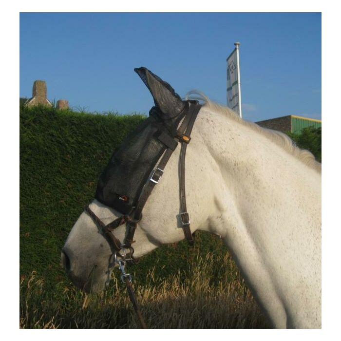 Cavallo Fliegemaske mit Ohren Schwarz Pony