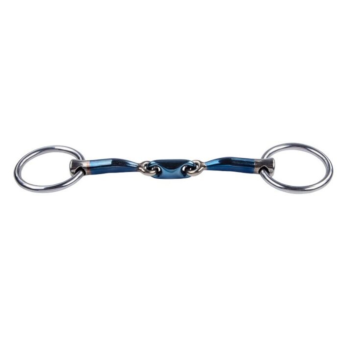 Unterlegtrense Trust Equestrian Sweet Iron Elliptisch Doppelt Gebrochen 12 mm Blau 12.5 cm Unterlegtrense Trust Equestrian Sweet Iron Elliptisch Doppelt Gebrochen 12 mm Blau 12.5 cm