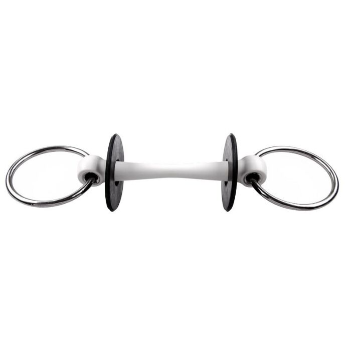 Wassertrense Trust Equestrian Inno Sense Flexi Soft Mit Gebissringen Weiß 12.5 cm