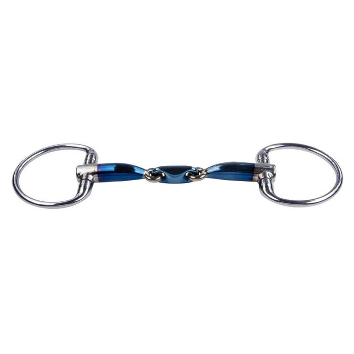 Olivenkopfgebiss Trust Equestrian Sweet Iron Elliptisch Doppelt Gebrochen 16 mm Blau 12.5 cm Olivenkopfgebiss Trust Equestrian Sweet Iron Elliptisch Doppelt Gebrochen 16 mm Blau 12.5 cm