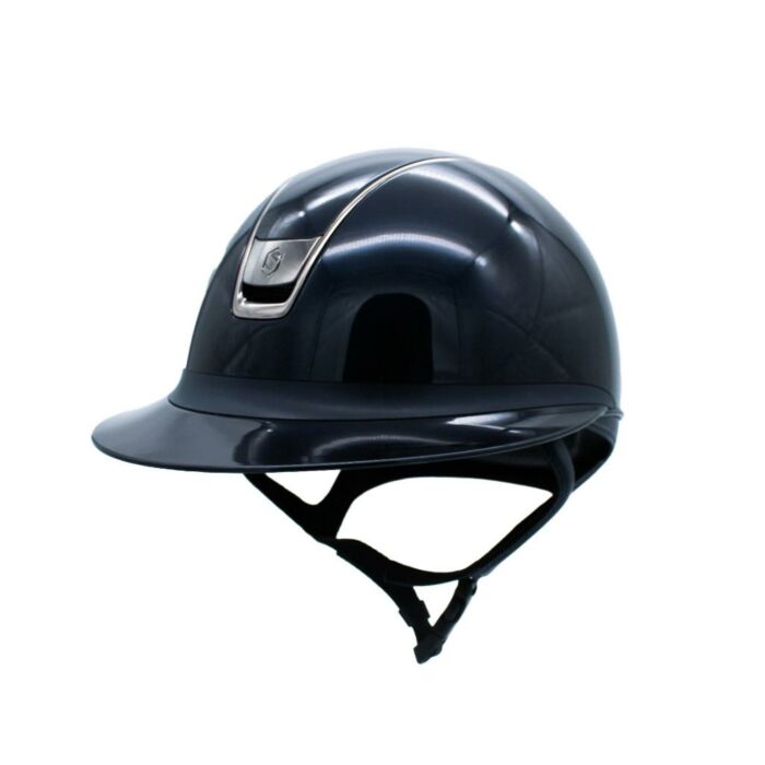Reithelm Samshield Miss Shield Shadowglossy V2 Blau – Chrome Black – Größe S Reithelm Samshield Miss Shield Shadowglossy V2 Blau – Chrome Black – Größe S