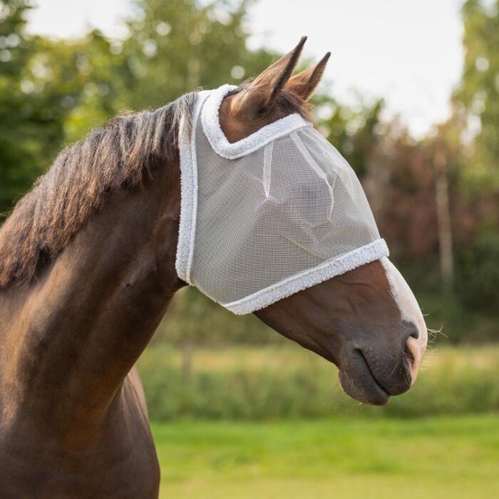 Fliegenmaske QHP zonder oren Grijs Mini Shetland