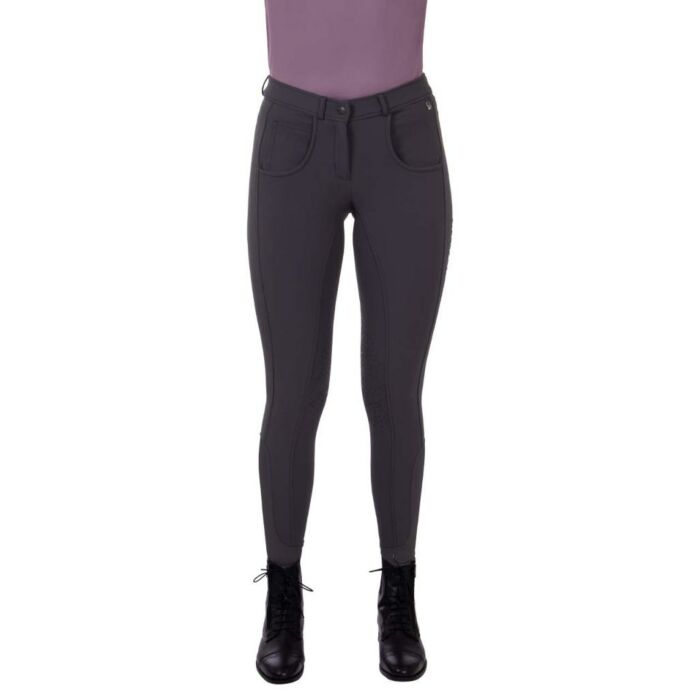 Reithose QHP Mireille kniegrip Antraciet 34