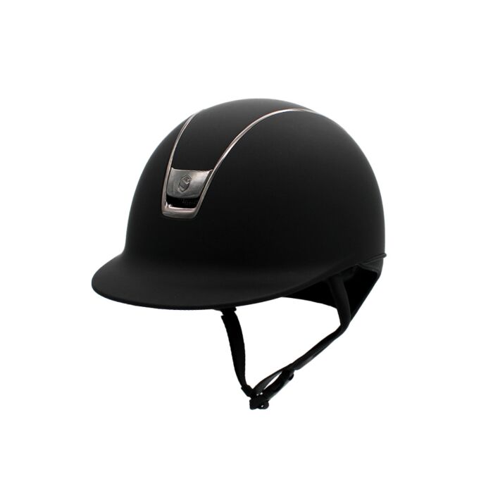 Reithelm Samshield Shadowmatt V2 Schwarz – Chrome Black Blason & Trim – Größe S Reithelm Samshield Shadowmatt V2 Schwarz – Chrome Black Blason & Trim – Größe S