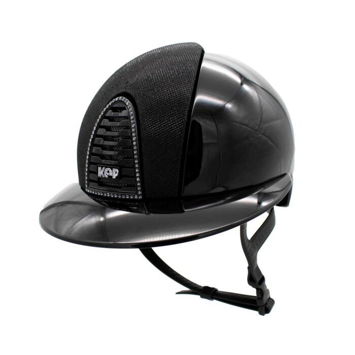 Reithelm KEP Italia Cromo 2.0 Polo Polish Schwarz mit Luminor Front, Swarovski Silver Night Rahmen – Größe M Reithelm KEP Italia Cromo 2.0 Polo Polish Schwarz mit Luminor Front, Swarovski Silver Night Rahmen – Größe M
