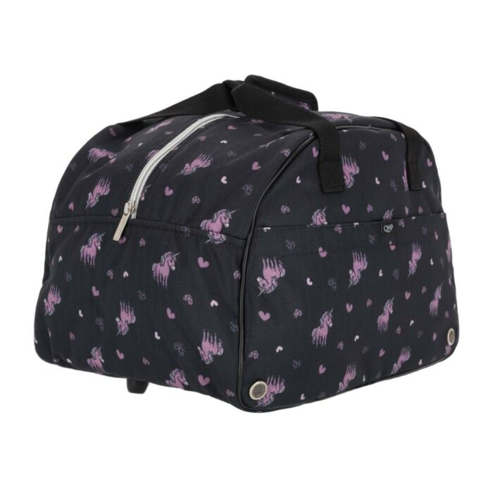 Reithelme tasche QHP Lize Black/Violet Reithelme tasche QHP Lize Black/Violet