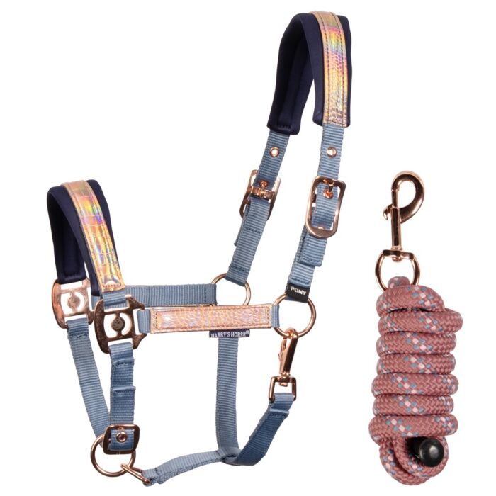 Halfter-Set Harry's Horse Diva Faded-Denim Mini Shetland Halfter-Set Harry's Horse Diva Faded-Denim Mini Shetland