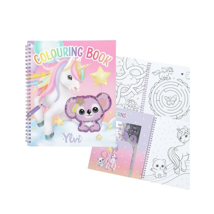 Malbuch Ylvi & the minimoomis mit Einhorn-Pailletten