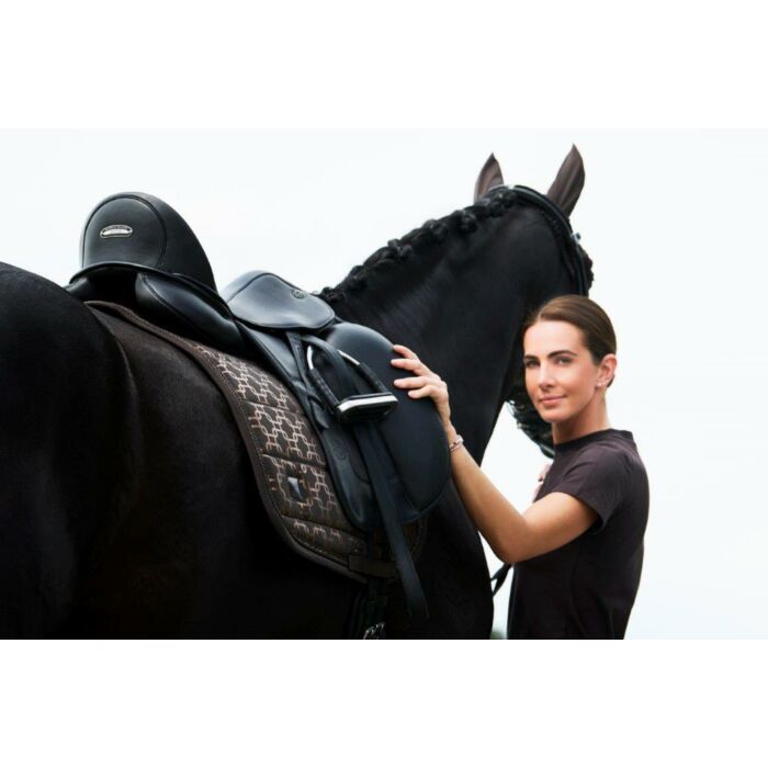 Eskadron Highgloss Chain Jewel - Braune Satteldecke Mit Antislip