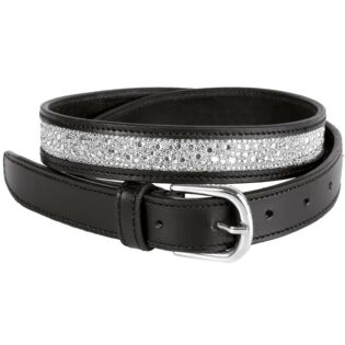 Gürtel Harry's Horse Leder Crystal Drops Silber