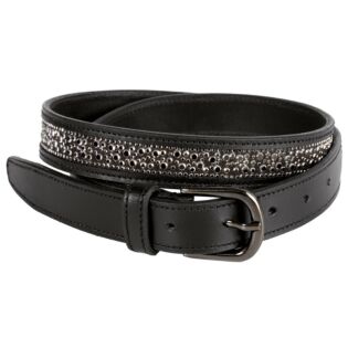 Gürtel Harry's Horse Leder Crystal Drops Gunmetal