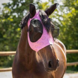 Fliegenmaske QHP Collection Cheery pink