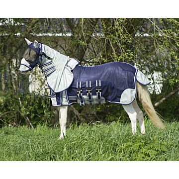 Fliegedecke QHP Falabella Blauw 60/90 cm