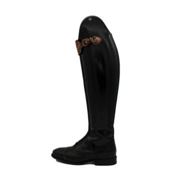 Reitstiefel DeNiro Polo Brushed Black mit Infinito Strap 39 MA M