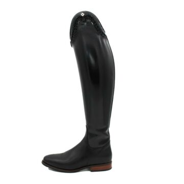 Reitstiefel DeNiro Bellini Brushed Black mit Swarovski G9-Top 38 MA M