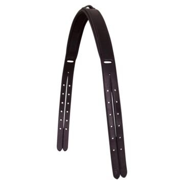 BR Kopfzeile Strap over Crown mit Futter Schwarz Pony