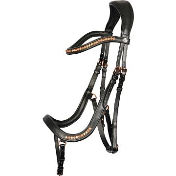 Trense Harry's Horse Rosegold Anatomic schwarz Cob