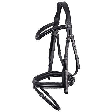 Trensenzäume Harry's Horse Sparkle leder Schwarz Full