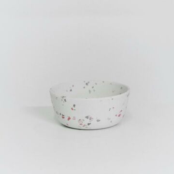 Hundeschale Kentucky Terrazzo weiß S