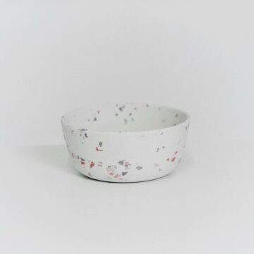 Hundeschale Kentucky Terrazzo weiß M