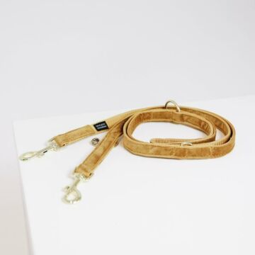 Hundeleine Kentucky Velvet gelb 2 Meter
