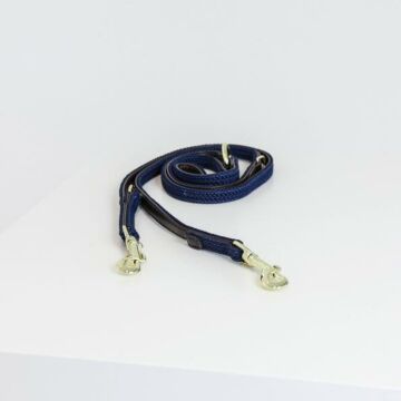 Hundeleine Kentucky Plaited Nylon blau 2 Meter