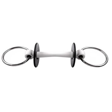 Wassertrense Trust Equestrian Inno Sense Flexi Soft Mit Gebissringen Weiß 12.5 cm