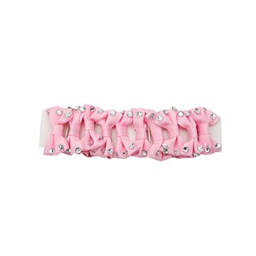 Einflechtbänder Horka Strass Pink