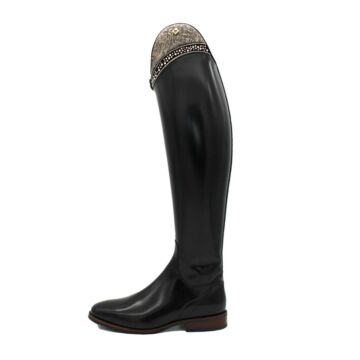 Reitstiefel DeNiro Bellini Brushed Black mit Luna G30 Papiro-Top 38 MA S