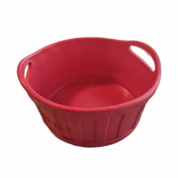 Flexibler Eimer für Essen und Wasser Crafty Ponies Rot
