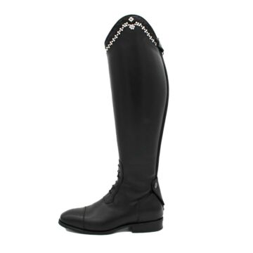 Reitstiefel DeNiro Ottaviano WRAT Black mit G9 Vanita-Top und Kristallverzierung 39 MC L