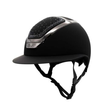 Reithelm KASK Star Lady Chrome Black/Black/Graphite SW In-Out – Größe 57