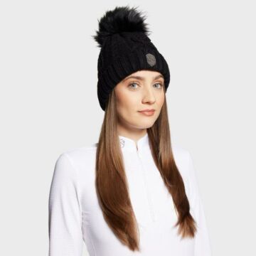 Mütze Samshield Nora Crystal Intarsia Black