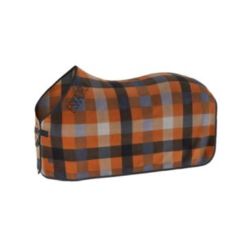 Abschwitzdecke Eskadron Platinum Fleece Check Black-Pale-Amber L