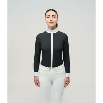 Turniershirt Samshield Julia Crystal Leaf Black