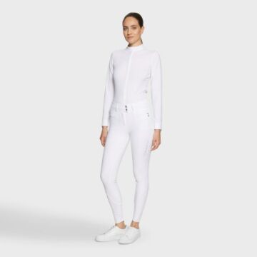 Reithose Samshield Claranova Crystal Fabric fullgriff White