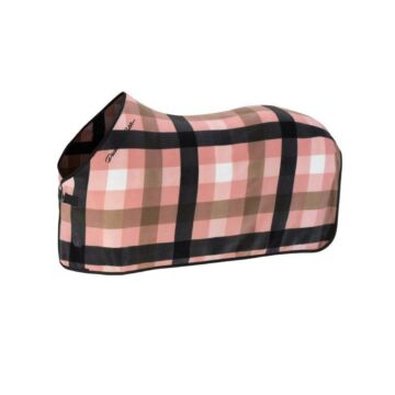 Abschwitzdecke Eskadron Platinum Fleece Check Soft rouge-White-Black-Smokey taupe