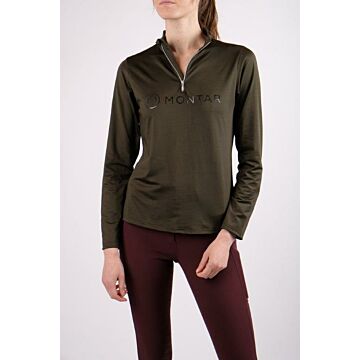 Langarmshirt montar Glitter Olive Langarmshirt montar Glitter Olive
