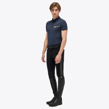 Trainiershirt Cavalleria Toscana Tech Piquè Blau