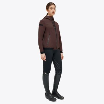 Softshel Weste Cavalleria Toscana Velvet Hooded Full Zip Dark brown