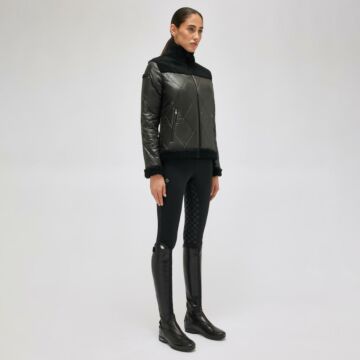 Jacke Cavalleria Toscana Nylon/Fleece Quilted Black