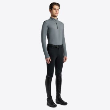 Trainiershirt Cavalleria Toscana Jersey Fleece Grau