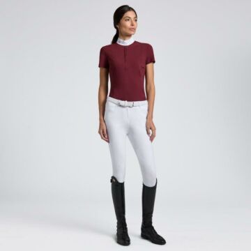 Turniershirt Cavalleria Toscana S/S Perforated Jersey Bordeaux