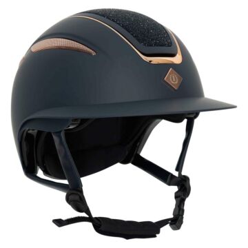 Reithelme Imperial Riding Olania Deluxe big visor Navy-Rosegold 